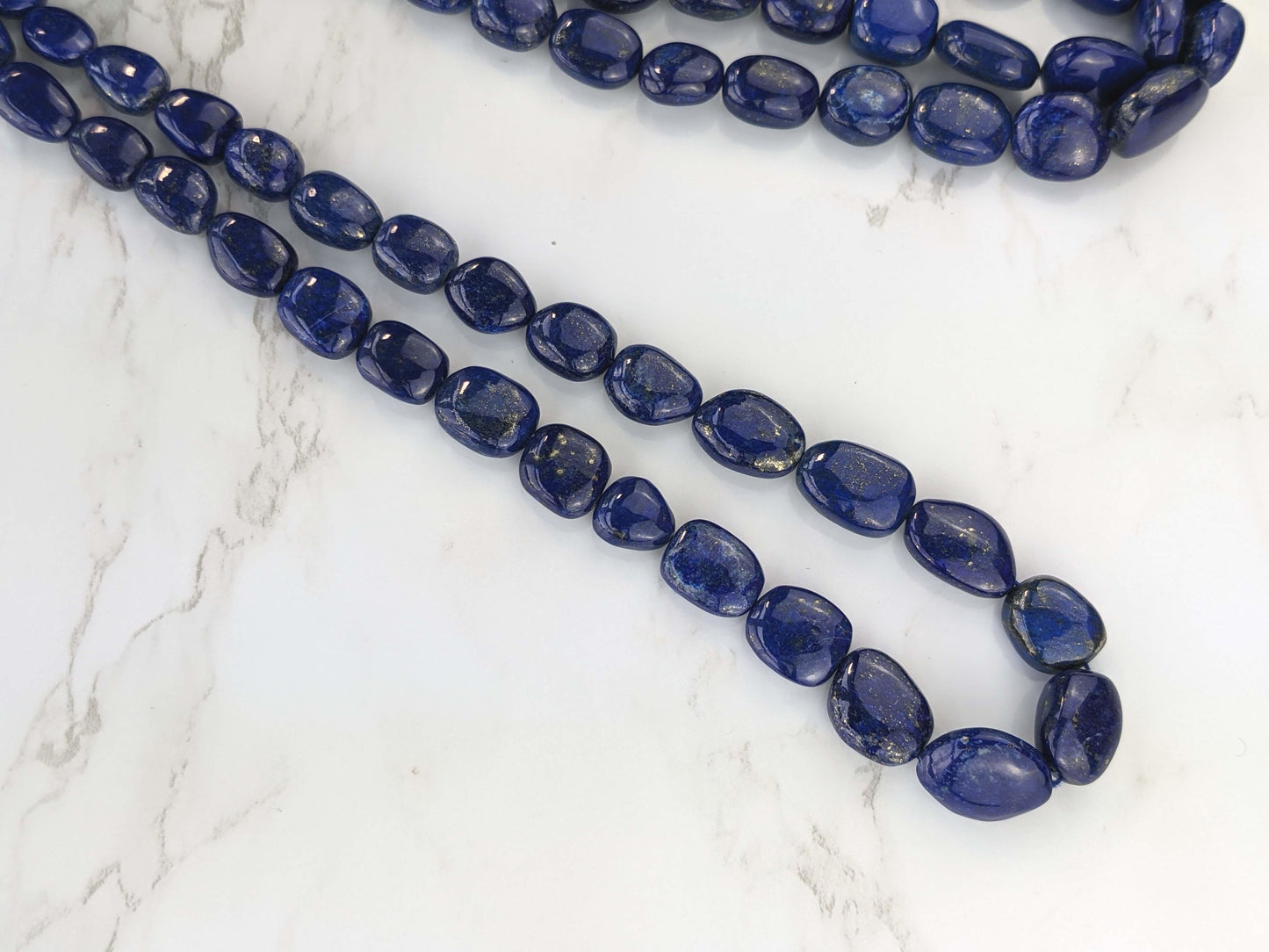 Royal Blue Lapis Lazuli 12x9mm Smooth Nuggets