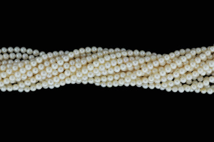White Freshwater Pearl 4mm Smooth Rounds
