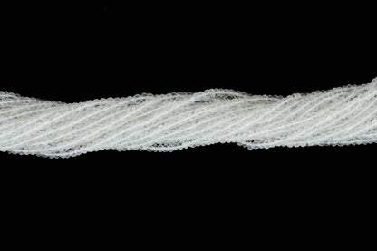 Clear Rock Crystal Quartz 3mm Faceted Rondelles