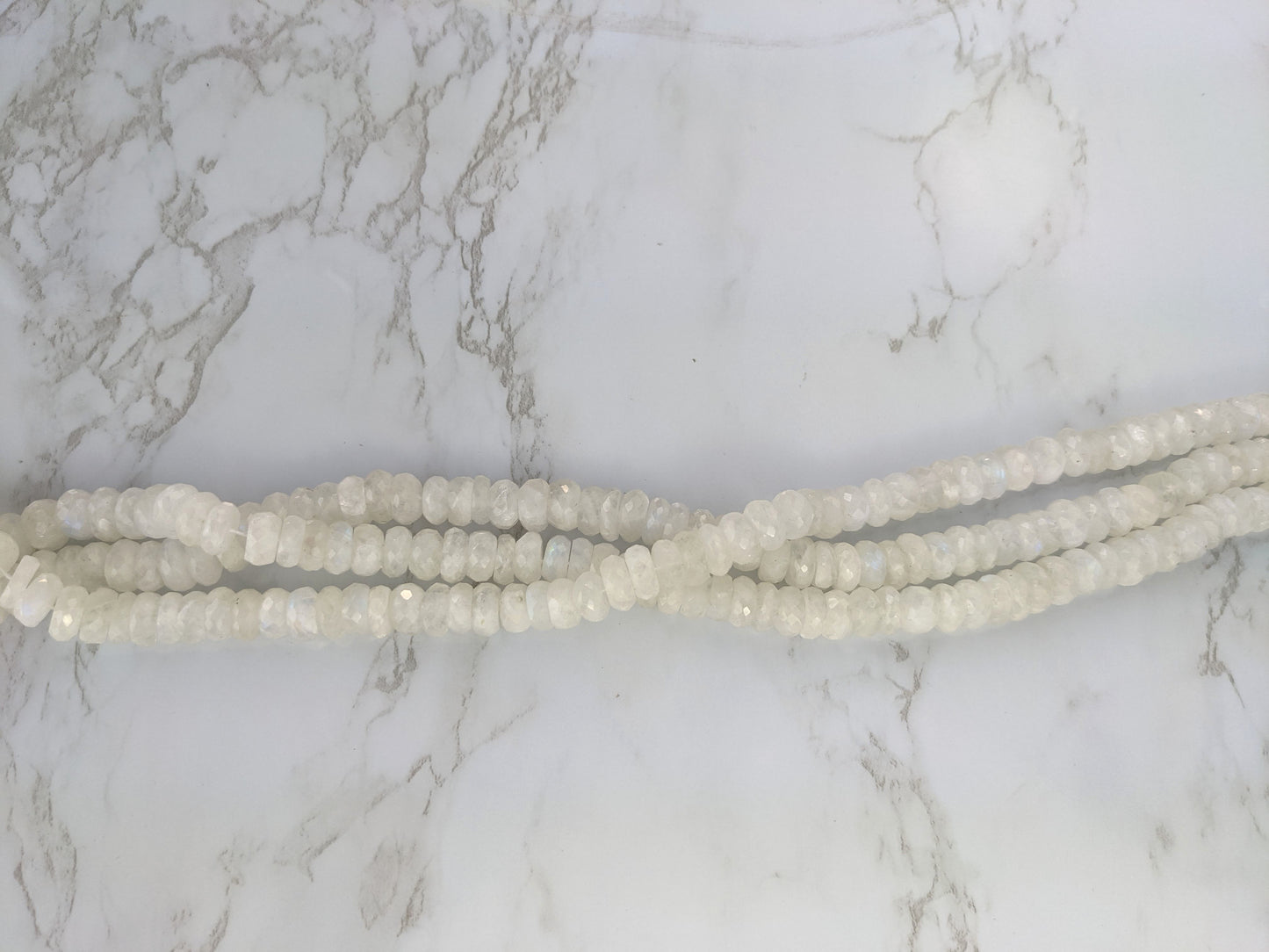 Rainbow Moonstone 10mm Faceted Rondelles