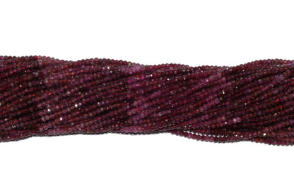 Ombre Ruby 3mm Faceted Rondelles