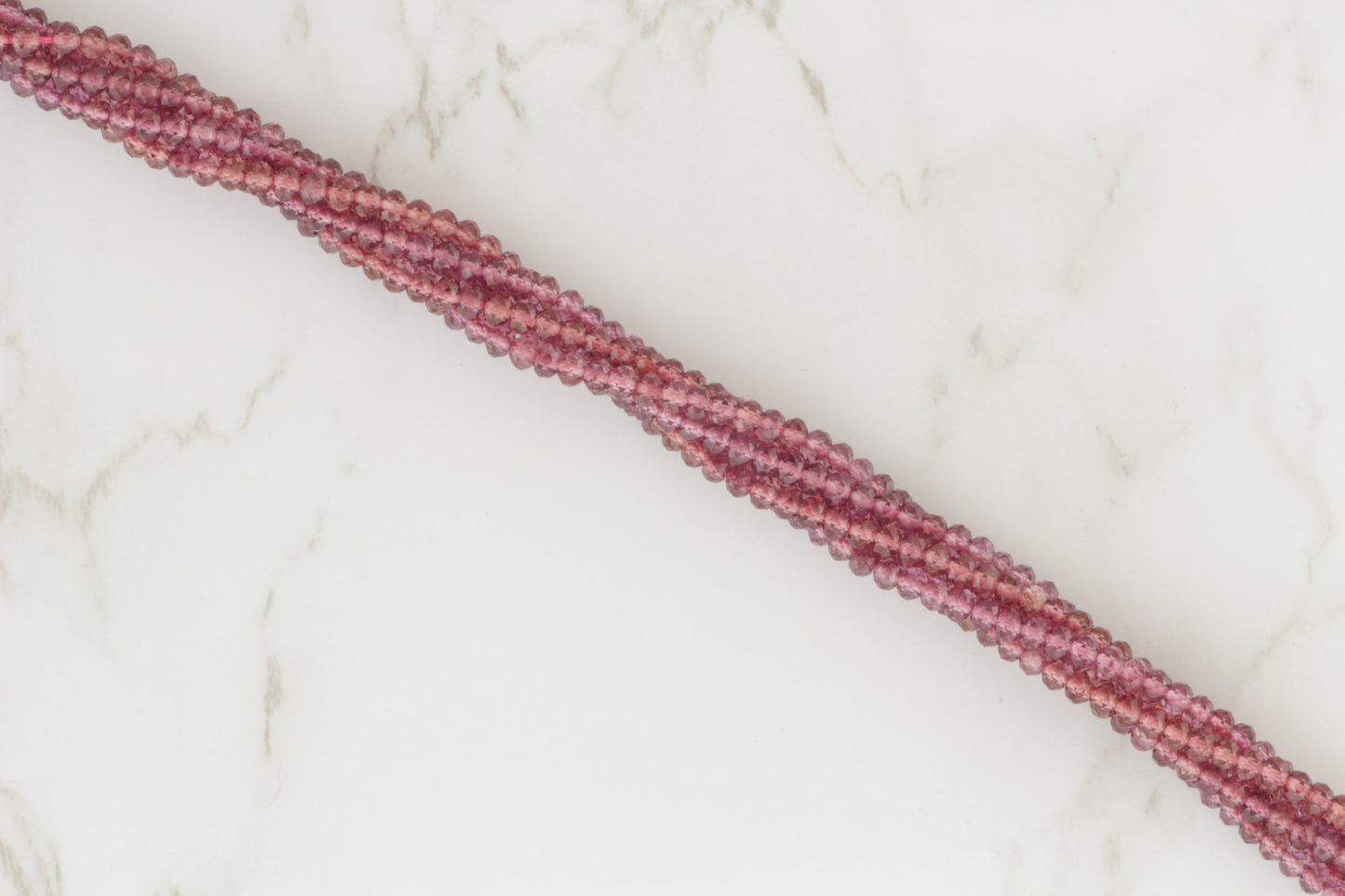 Rhodolite Garnet 3mm Faceted Rondelles