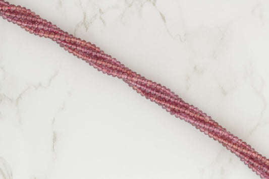 Rhodolite Garnet 3mm Faceted Rondelles