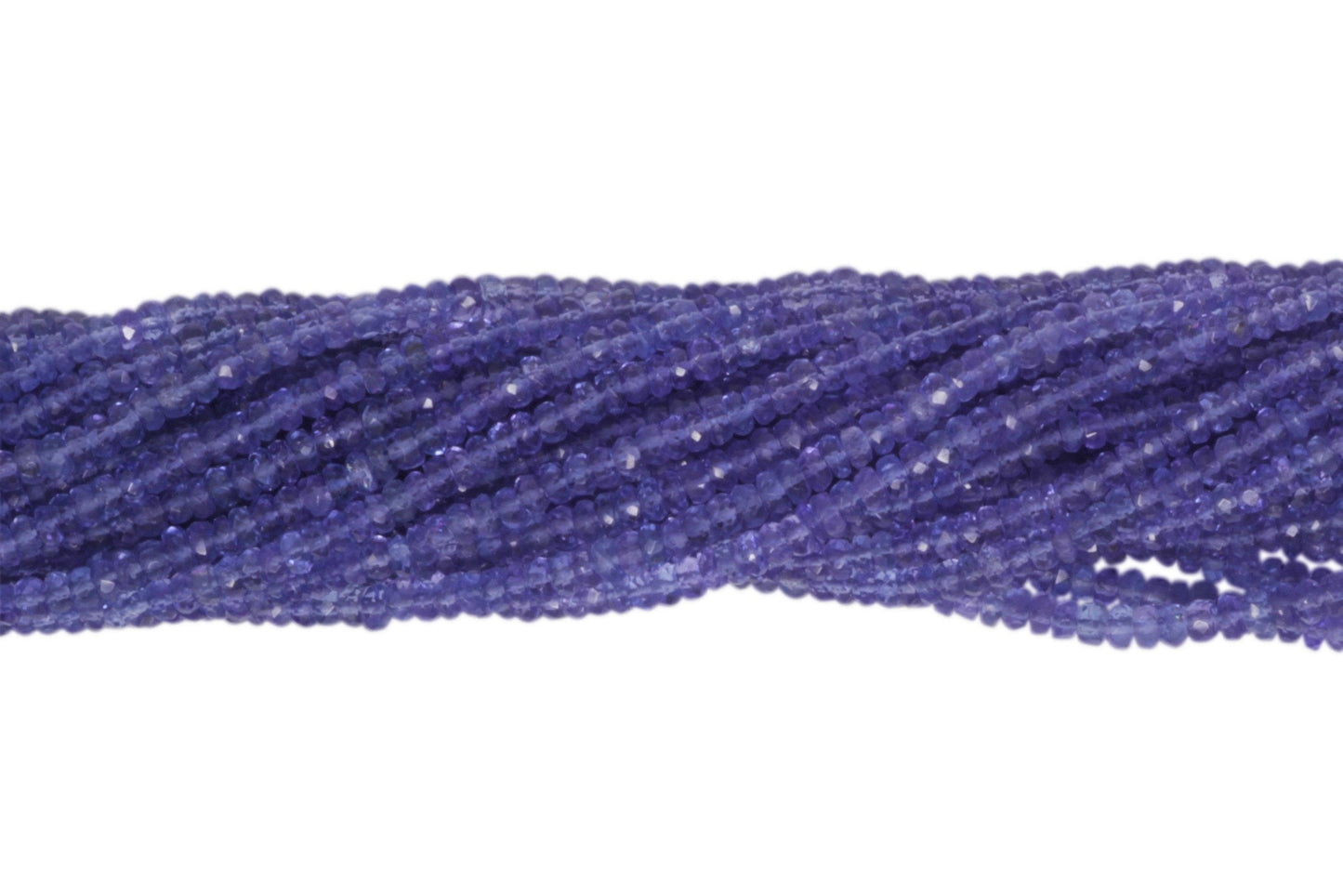 AAA Tanzanite 3mm Faceted Rondelles