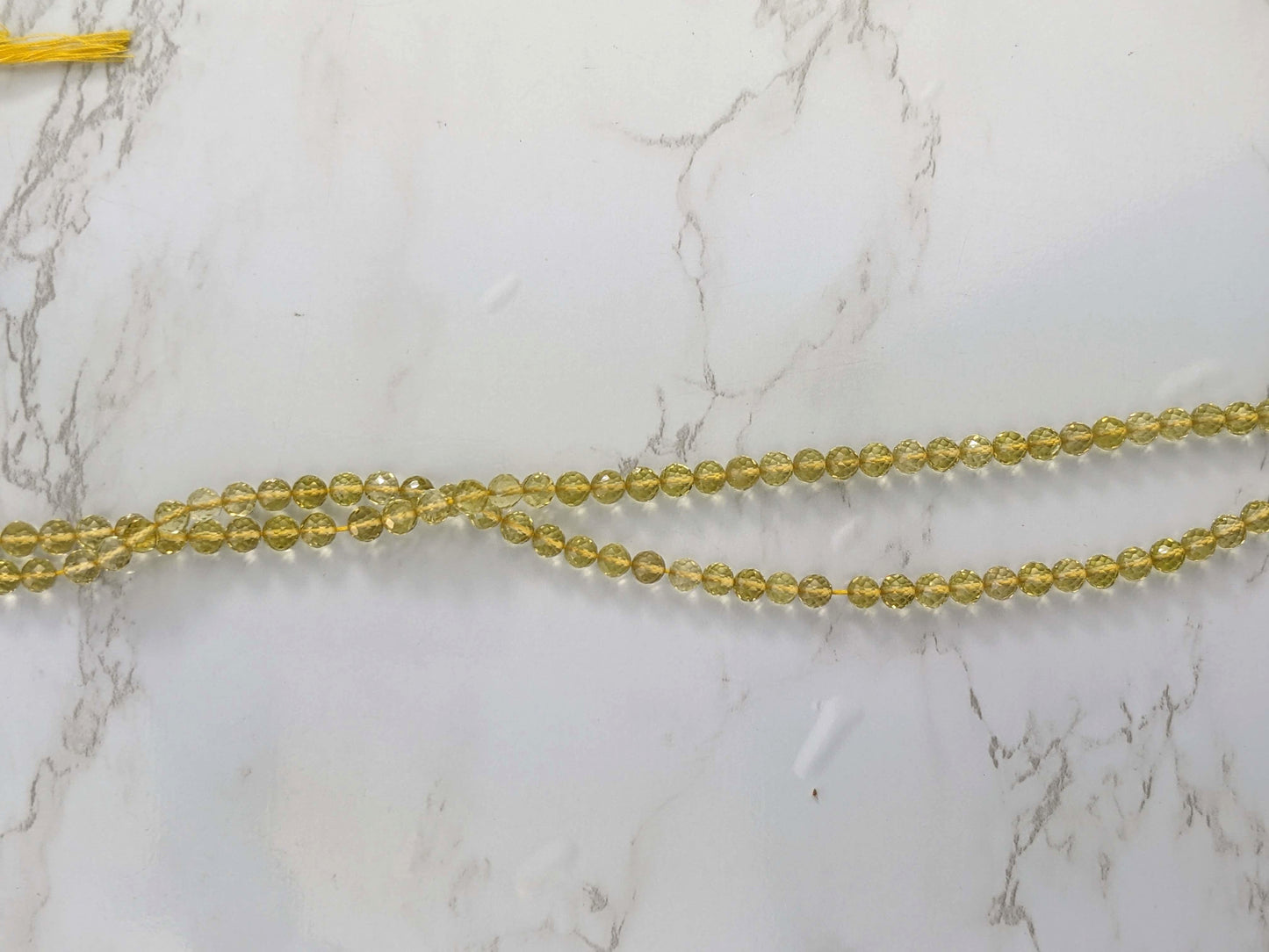 Yellow Lemon Quartz 5mm Faceted Rounds