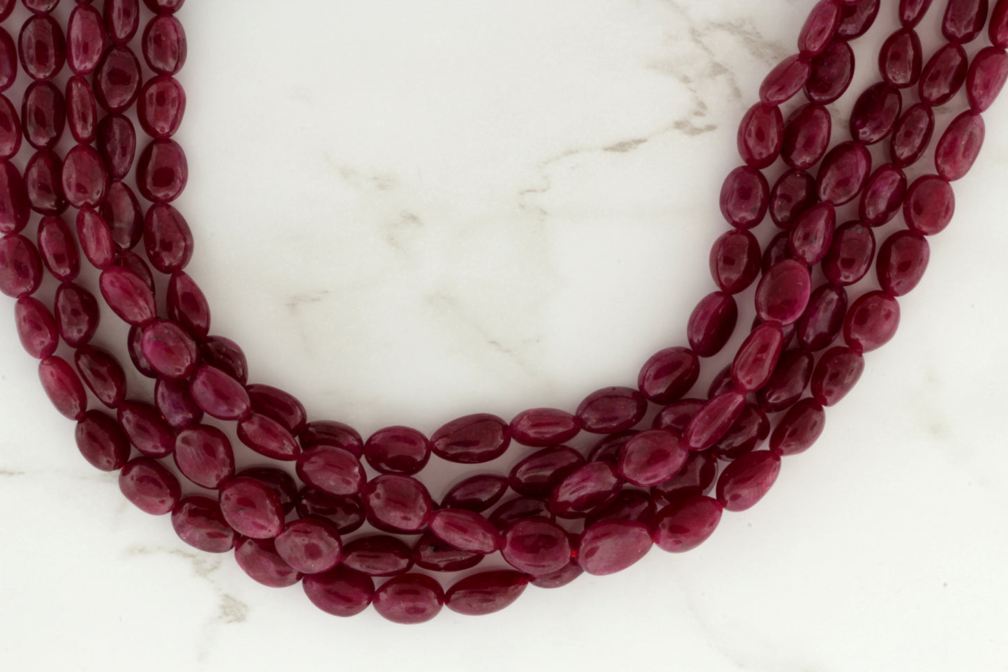 Red Ruby 7x5mm Smooth Nuggets