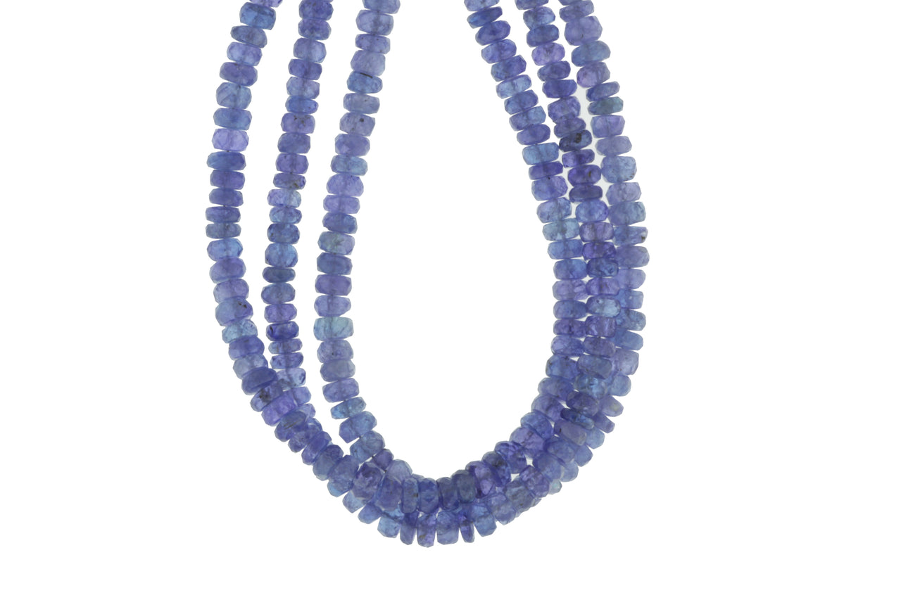 Blue Tanzanite 4.5mm Faceted Rondelles