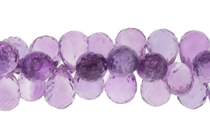 Pink Amethyst 10x7mm Faceted Teardrop Briolettes