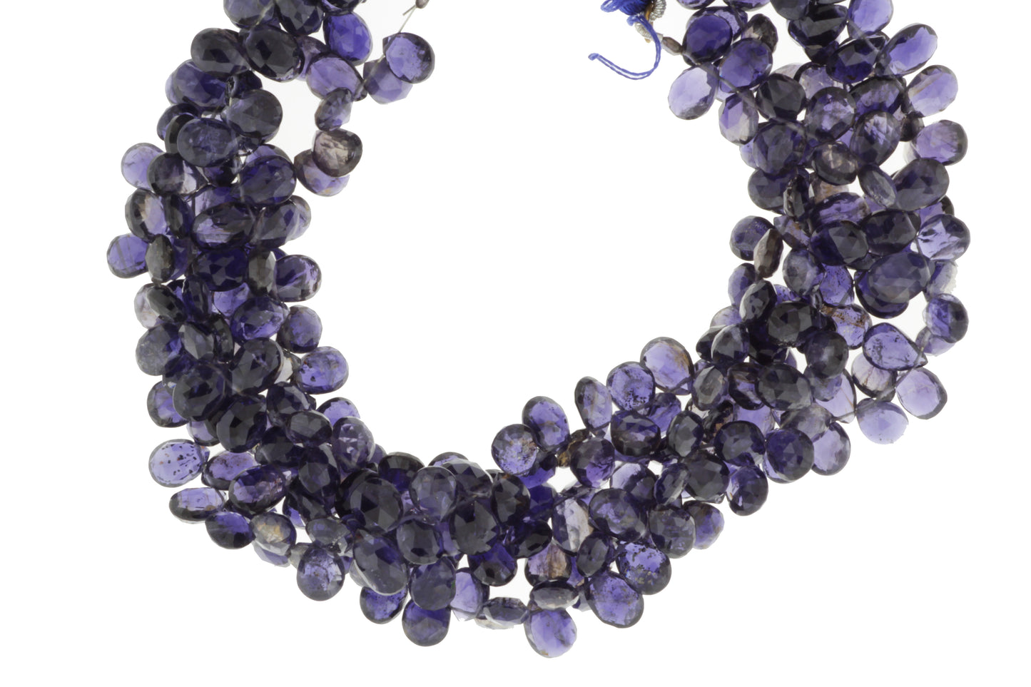Blue Iolite 7x5mm Faceted Pear Shaped Briolettes