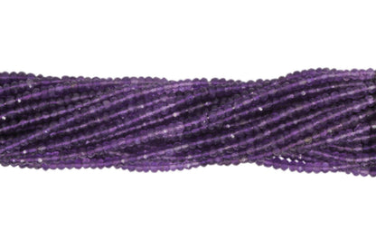 Ombre Amethyst 3.5mm Faceted Rondelles