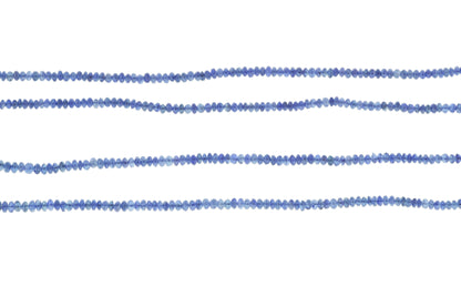 Cornflower Blue Sapphire 3mm Smooth Rondelles