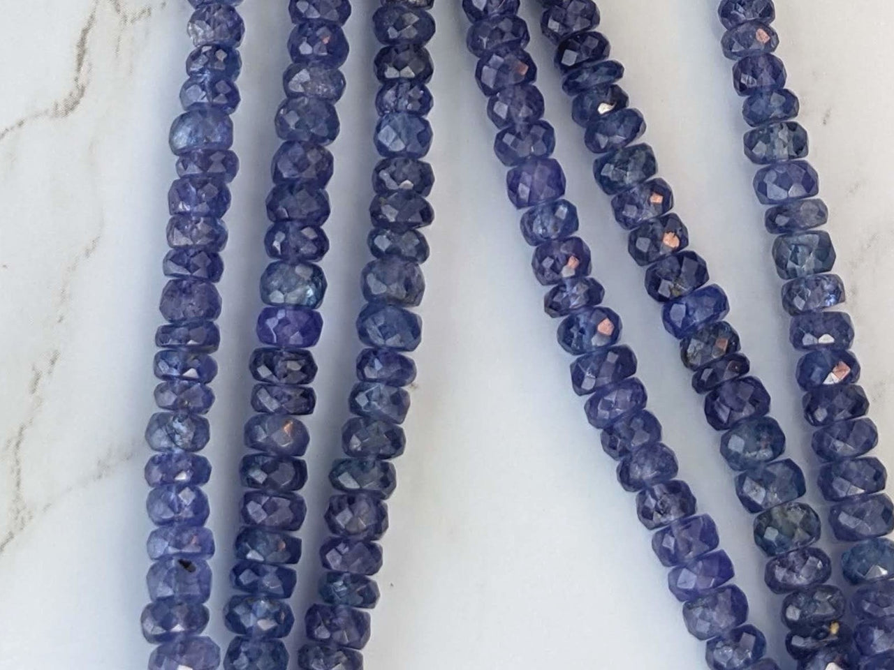 Blue Tanzanite 5mm Faceted Rondelles