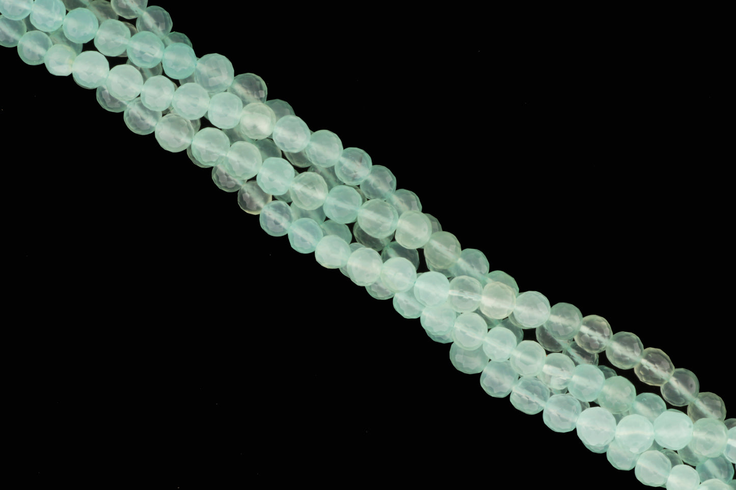 Aqua Chalcedony 6mm Faceted Rounds