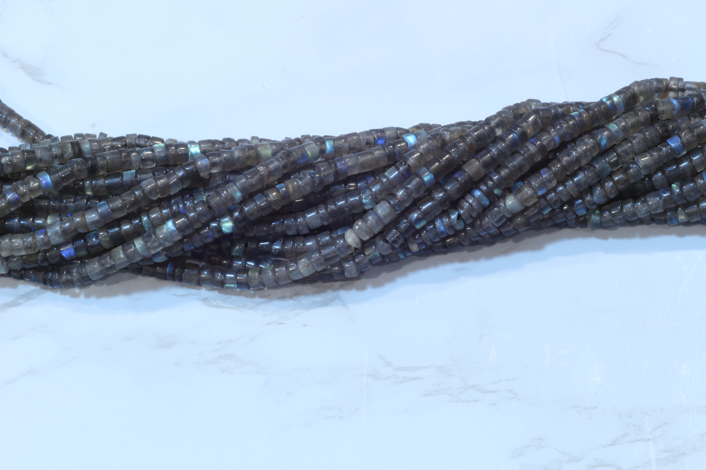 Blue Labradorite 4.5mm Smooth Tires