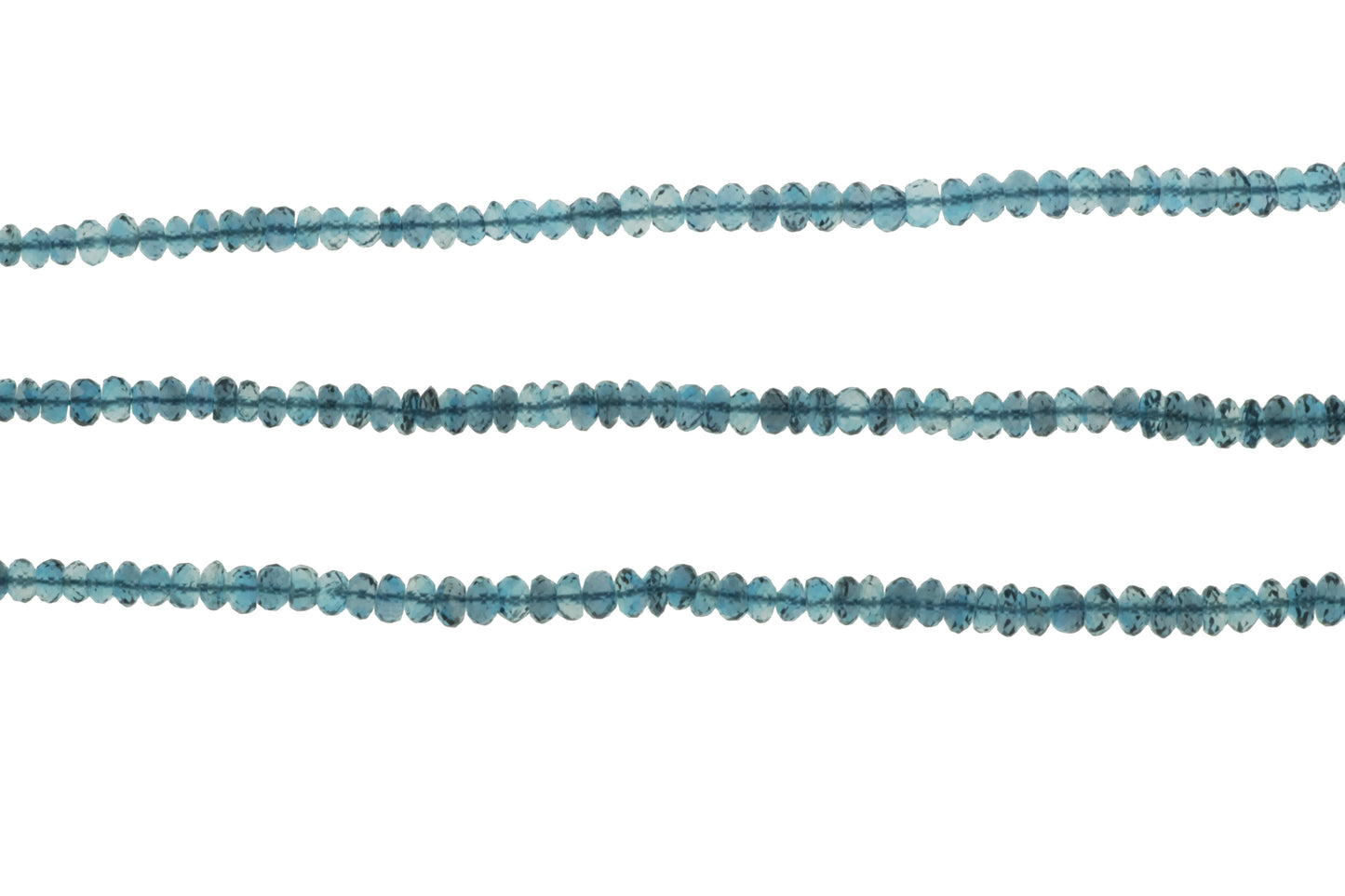London Blue Topaz 4mm Faceted Rondelles