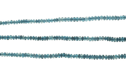 London Blue Topaz 4mm Faceted Rondelles