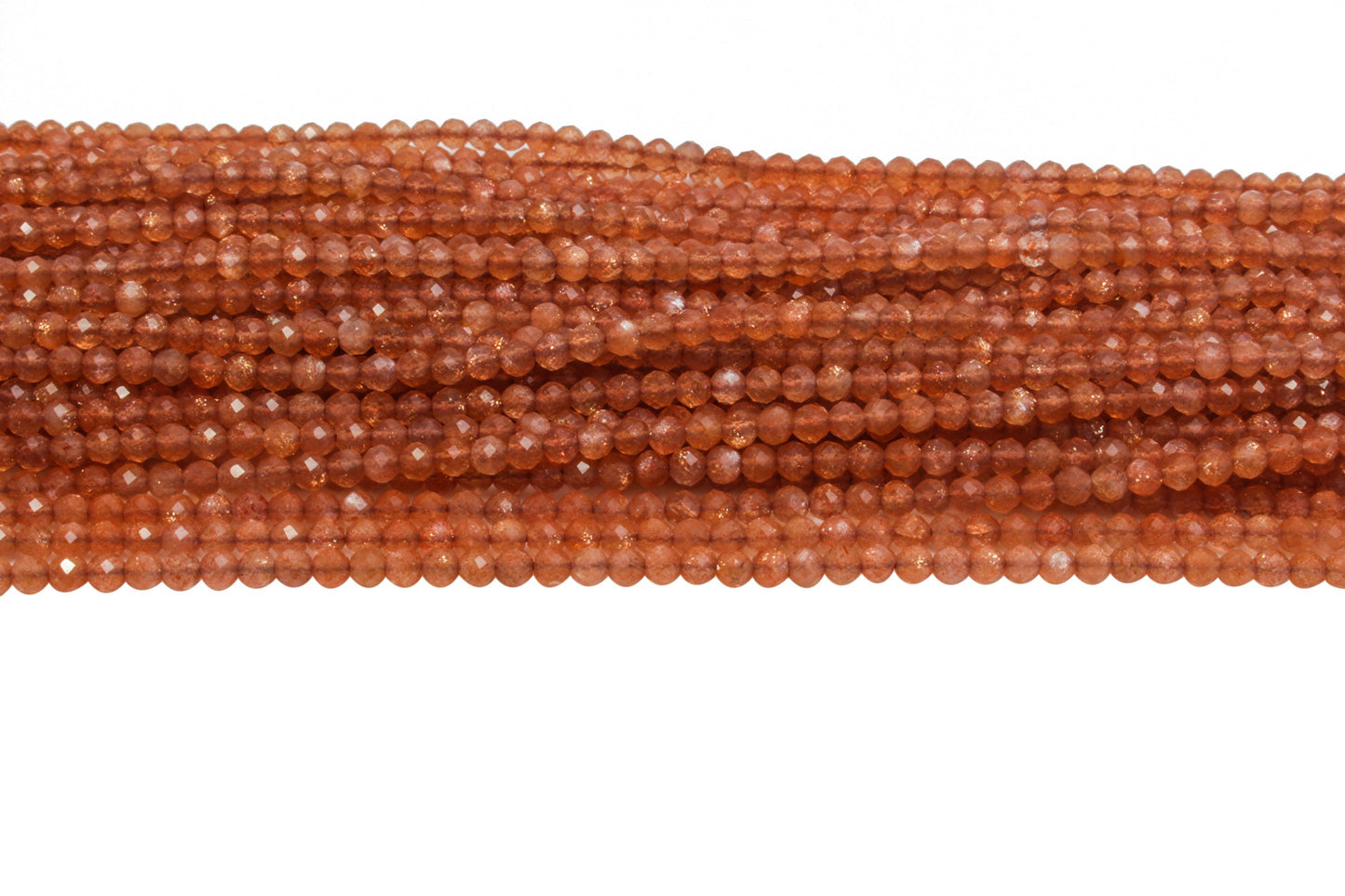 Sunstone 2.5mm Faceted Rounds