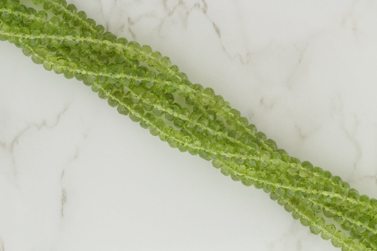 Green Peridot 5.5mm Faceted Rondelles