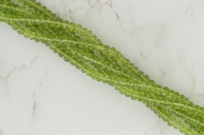 Green Peridot 5.5mm Faceted Rondelles