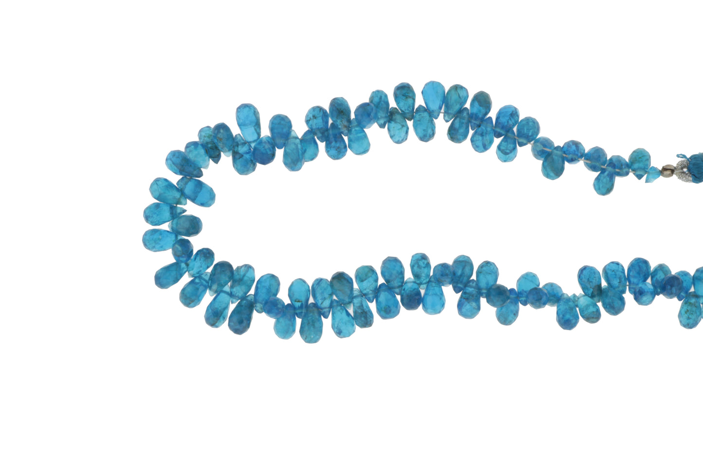 Neon Blue Apatite 6x3mm Faceted Teardrop Briolettes