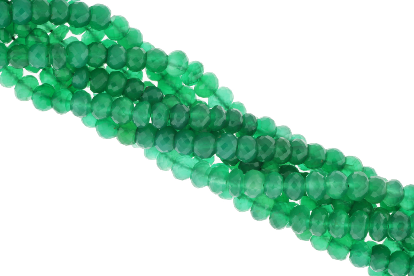 Green Onyx 8mm Faceted Rondelles