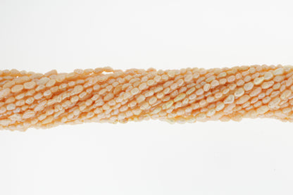 Golden Peach Freshwater Pearl 4x2mm Biwa Sticks