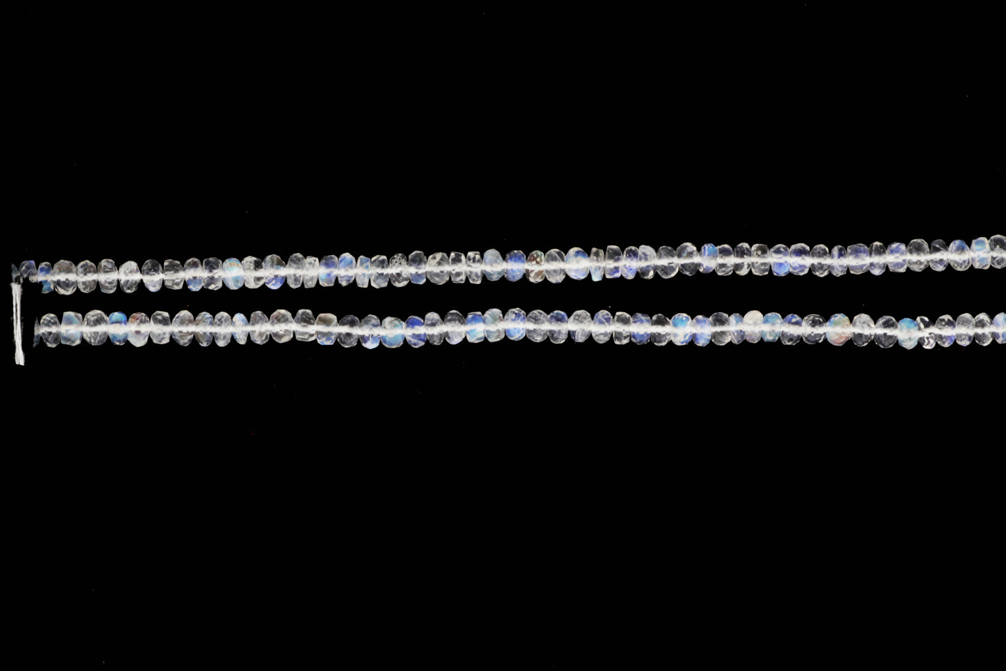 AAA Blue Rainbow Moonstone 4mm Faceted Rondelles