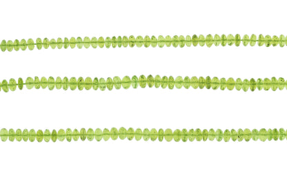 Green Peridot 6.5mm Faceted Rondelles
