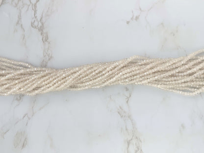 Coated White Moonstone 3.5mm Faceted Rondelles