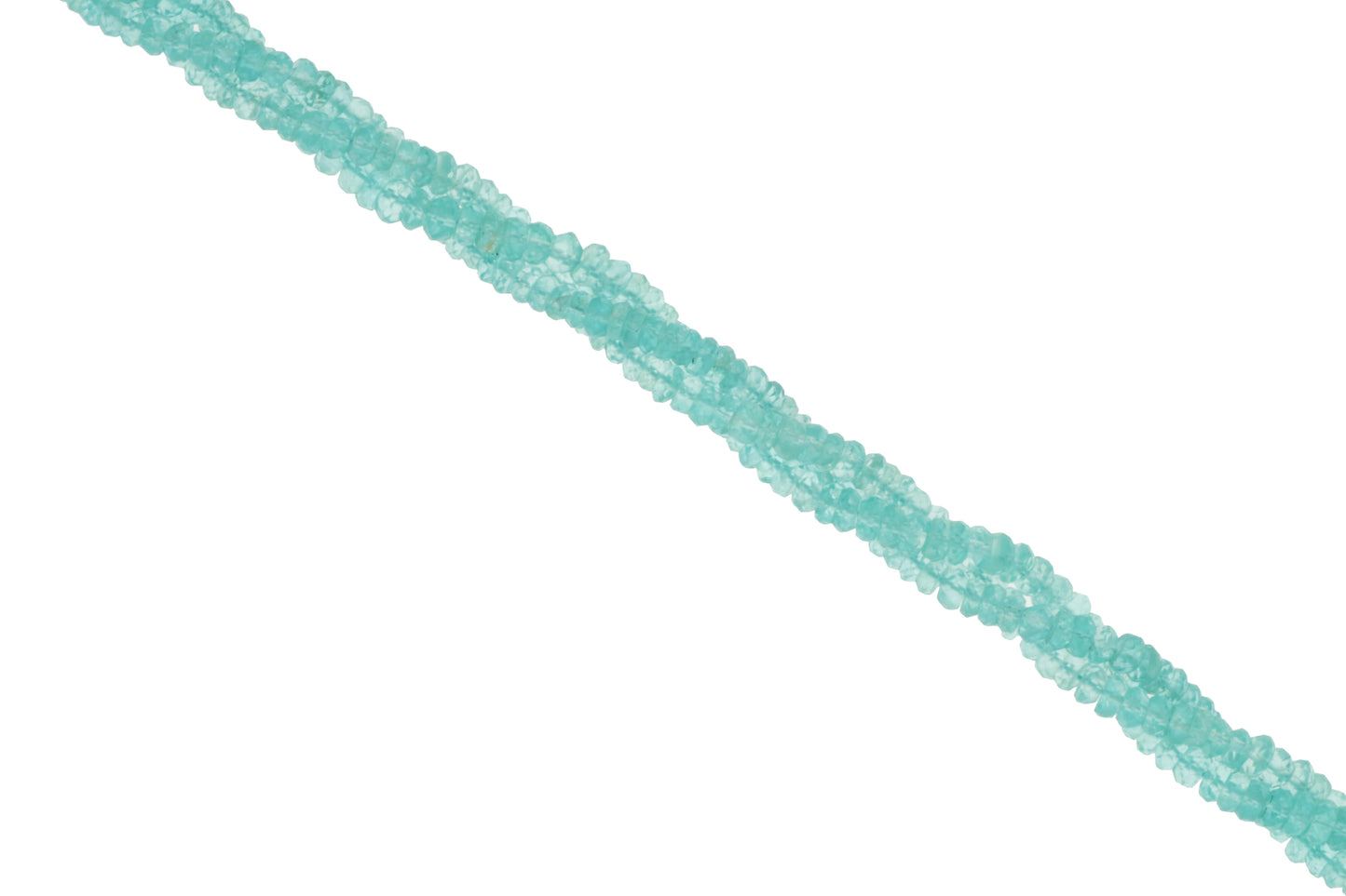 Sea Blue Apatite 4mm Faceted Rondelles