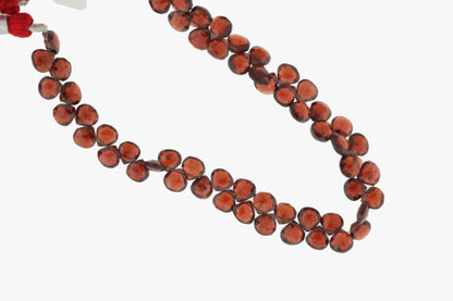 Red Garnet 6mm Faceted Heart Shaped Briolettes