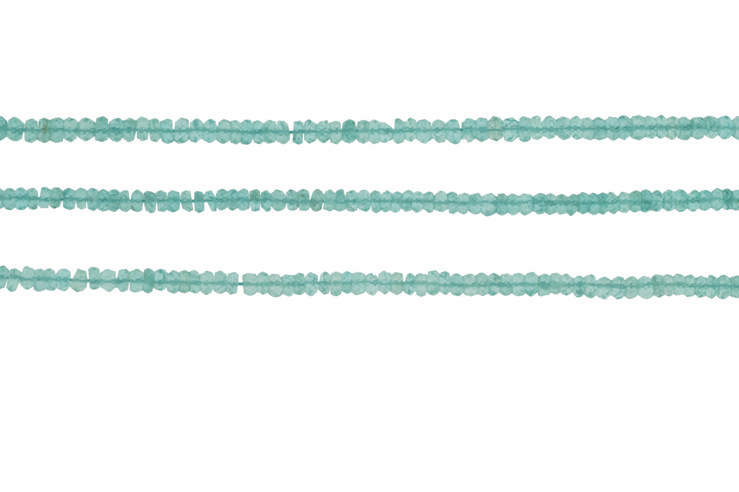 Sea Blue Apatite 4mm Faceted Rondelles