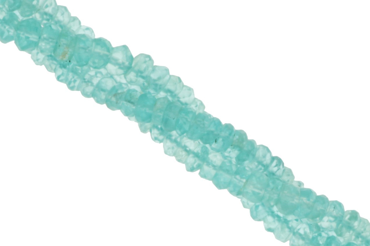 Sea Blue Apatite 4mm Faceted Rondelles
