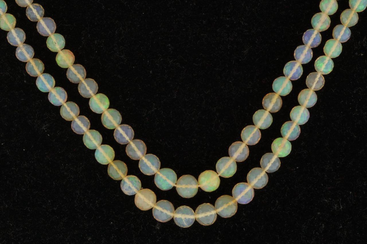 Yellow Ethiopian Opal 5mm Faceted Rounds