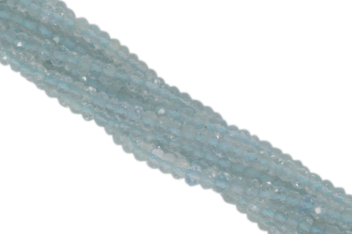 Aquamarine 4mm Faceted Rondelles