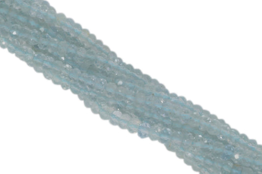 Aquamarine 4mm Faceted Rondelles