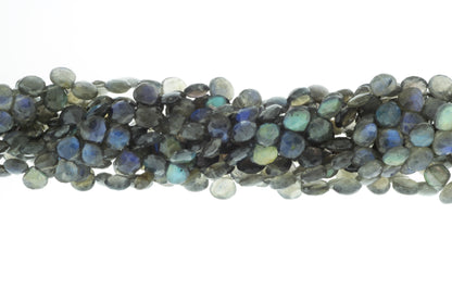 AA Dark Blue Labradorite 7mm Faceted Heart Shaped Briolettes