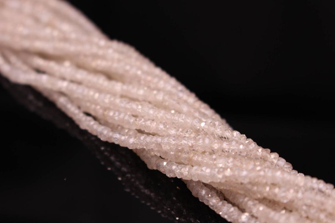 Natural Champagne Zircon 3.5mm Faceted Rondelles