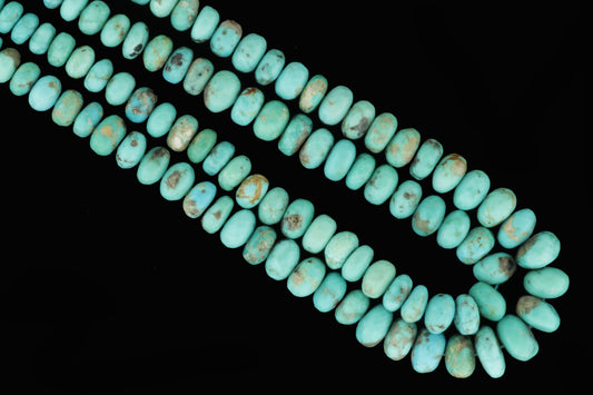 Natural Light Blue Turquoise 6mm Faceted Rondelles