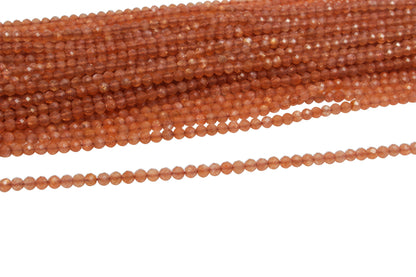Sunstone 2.5mm Faceted Rounds