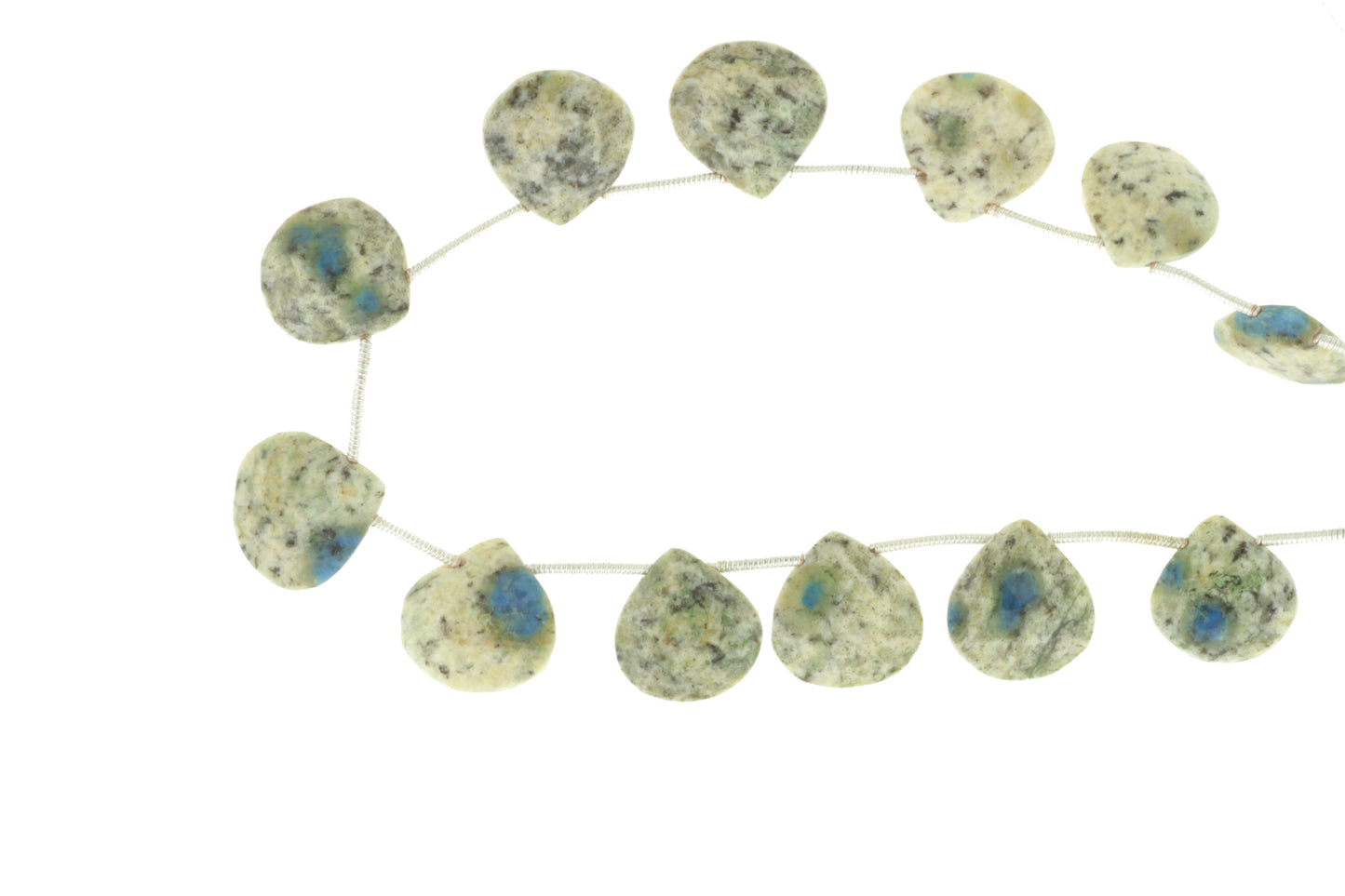 K2 Jasper 12mm Faceted Heart Shaped Briolettes