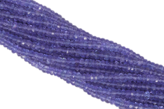 AAA Tanzanite 3mm Faceted Rondelles