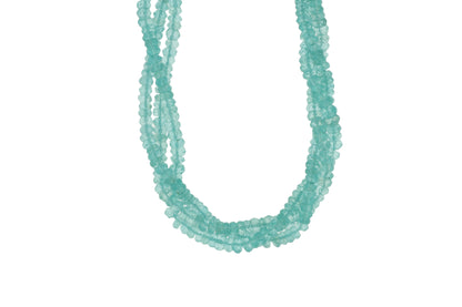 Sea Blue Apatite 4mm Faceted Rondelles