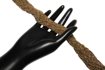 Green and Red Unakite 2mm Faceted Rounds