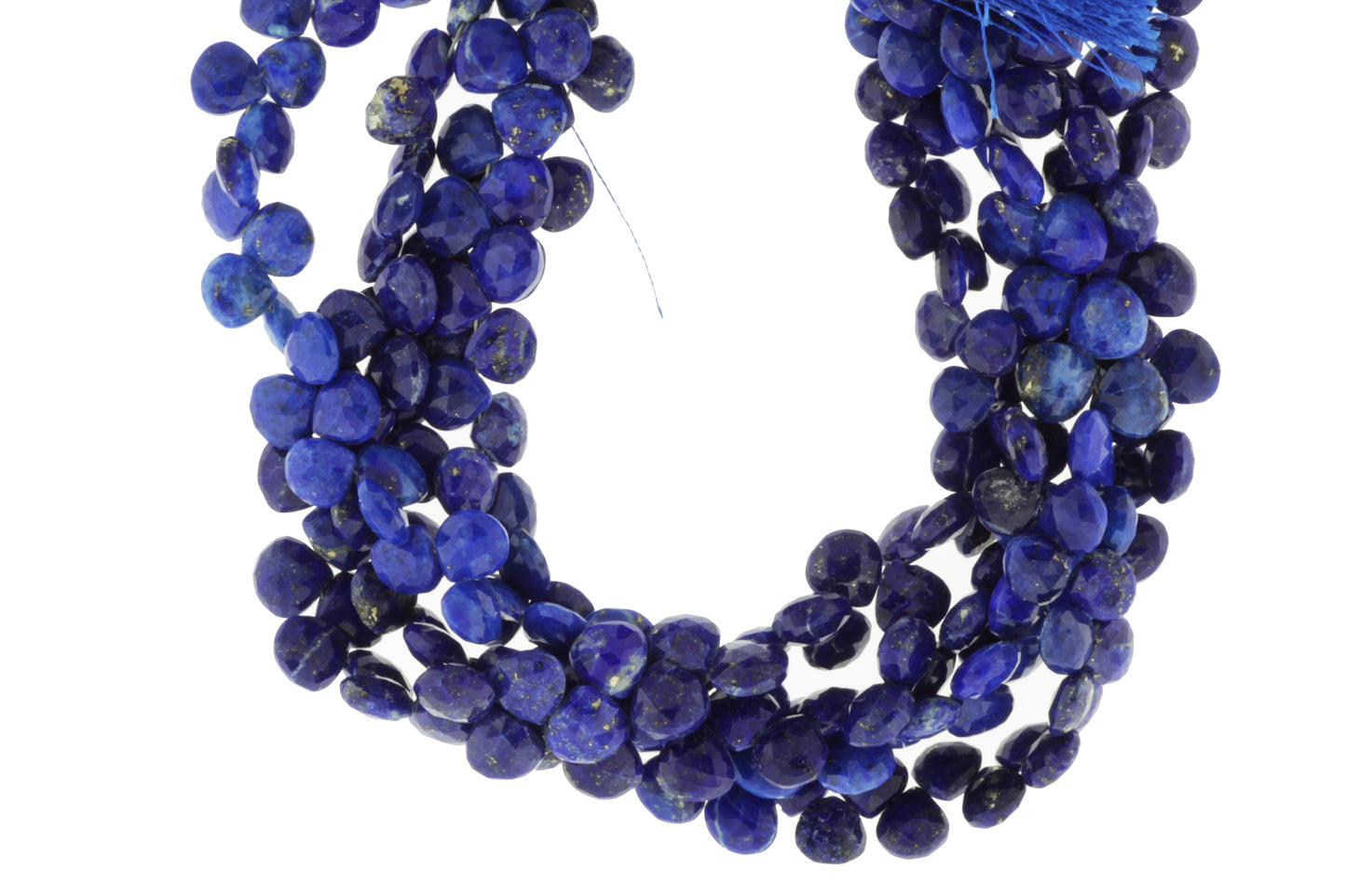 Royal Blue Lapis Lazuli 7mm Faceted Heart Shaped Briolettes