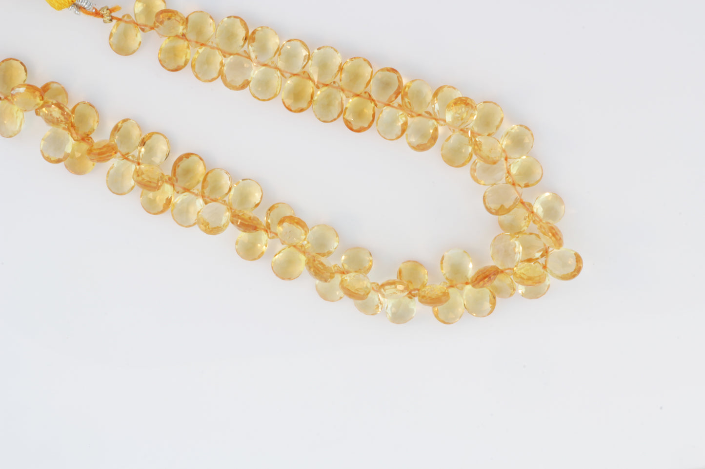 Yellow Citrine 7x5mm Faceted Pear Shaped Briolettes