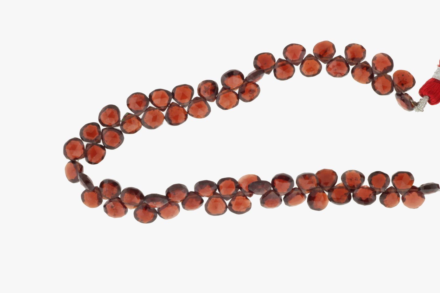 Red Garnet 6mm Faceted Heart Shaped Briolettes