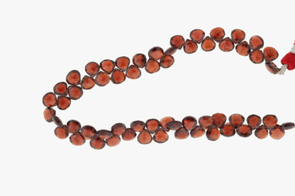 Red Garnet 6mm Faceted Heart Shaped Briolettes