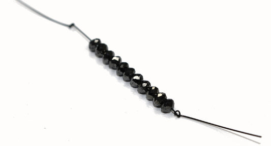 Black Diamond 3mm Faceted Rondelles