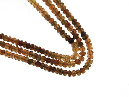 Ombre Brown Tourmaline 4mm Faceted Rondelles